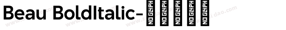 Beau BoldItalic字体转换